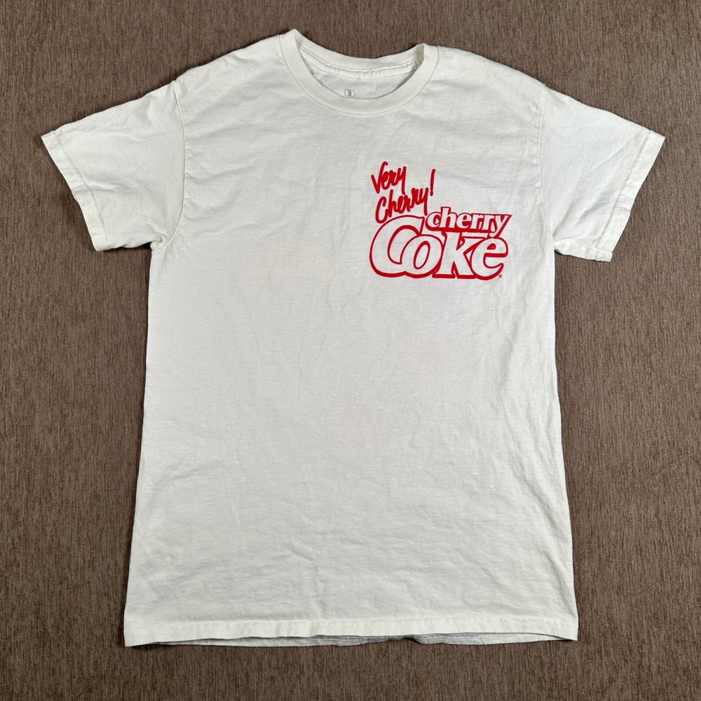 Ripple Junction Coca-Cola Cherry Coke Graphic T-Shirt White Small